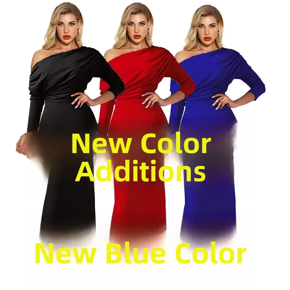 Sexy Slim Pleated Evening Dress Long Sleeve Adult Ceremony Polyester Fiber One Shoulder Gown for Women in Their 20s And 30s
Sexy Slim Pleated Evening Dress Long Sleeve Adult Ceremony Polyester Fiber One Shoulder Gown for Women in Their 20s And 30s