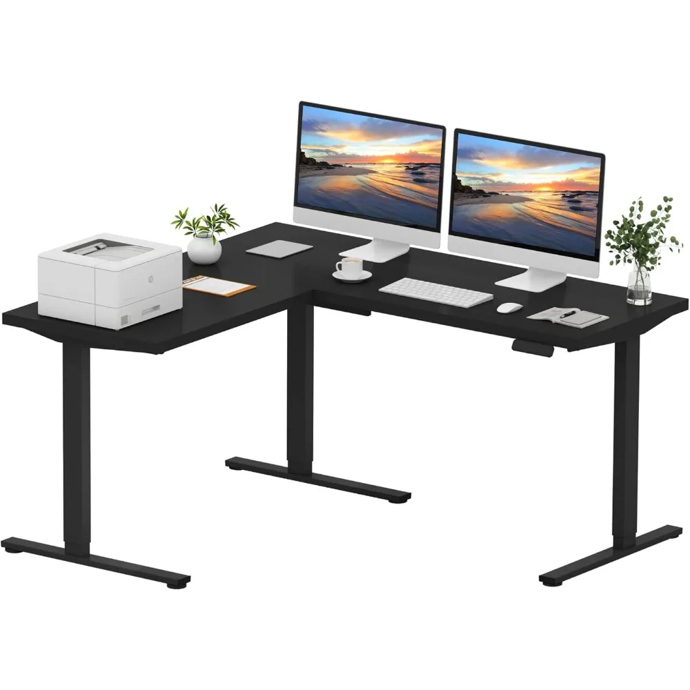 L Shaped Standing Desk Adjustable Height, Electric Corner Standing Desk, 63 x 55 inch Sit Stand Computer Table with Splice Boar
L Shaped Standing Desk Adjustable Height, Electric Corner Standing Desk, 63 x 55 inch Sit Stand Computer Table with Splice Boar