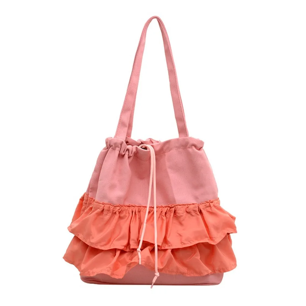 Large Capacity Canvas Tote Bag Drawstring Design Pleated Skirt Edge Shoulder Bag Handheld Single Shoulder Pleated Bag
Large Capacity Canvas Tote Bag Drawstring Design Pleated Skirt Edge Shoulder Bag Handheld Single Shoulder Pleated Bag