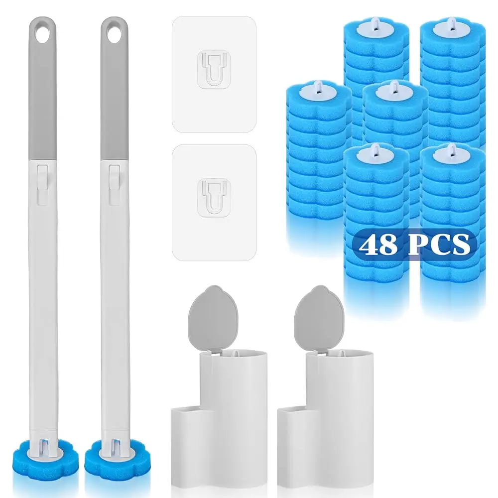 Free Shipping-2 Pack Disposable Toilet Brush and Holder Set, Extended Handle Toilet Bowl Cleaner Wand with 48 Refills Replacemen
Free Shipping-2 Pack Disposable Toilet Brush and Holder Set, Extended Handle Toilet Bowl Cleaner Wand with 48 Refills Replacemen