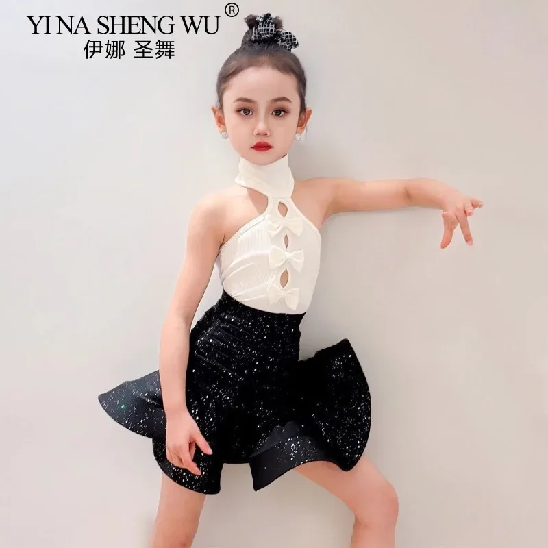 Children's Latin Dance Clothing Set Children Performance Competition Dress Dance High Neck Bodysuit Black Glitter Fishbone Skirt
Children's Latin Dance Clothing Set Children Performance Competition Dress Dance High Neck Bodysuit Black Glitter Fishbone Skirt