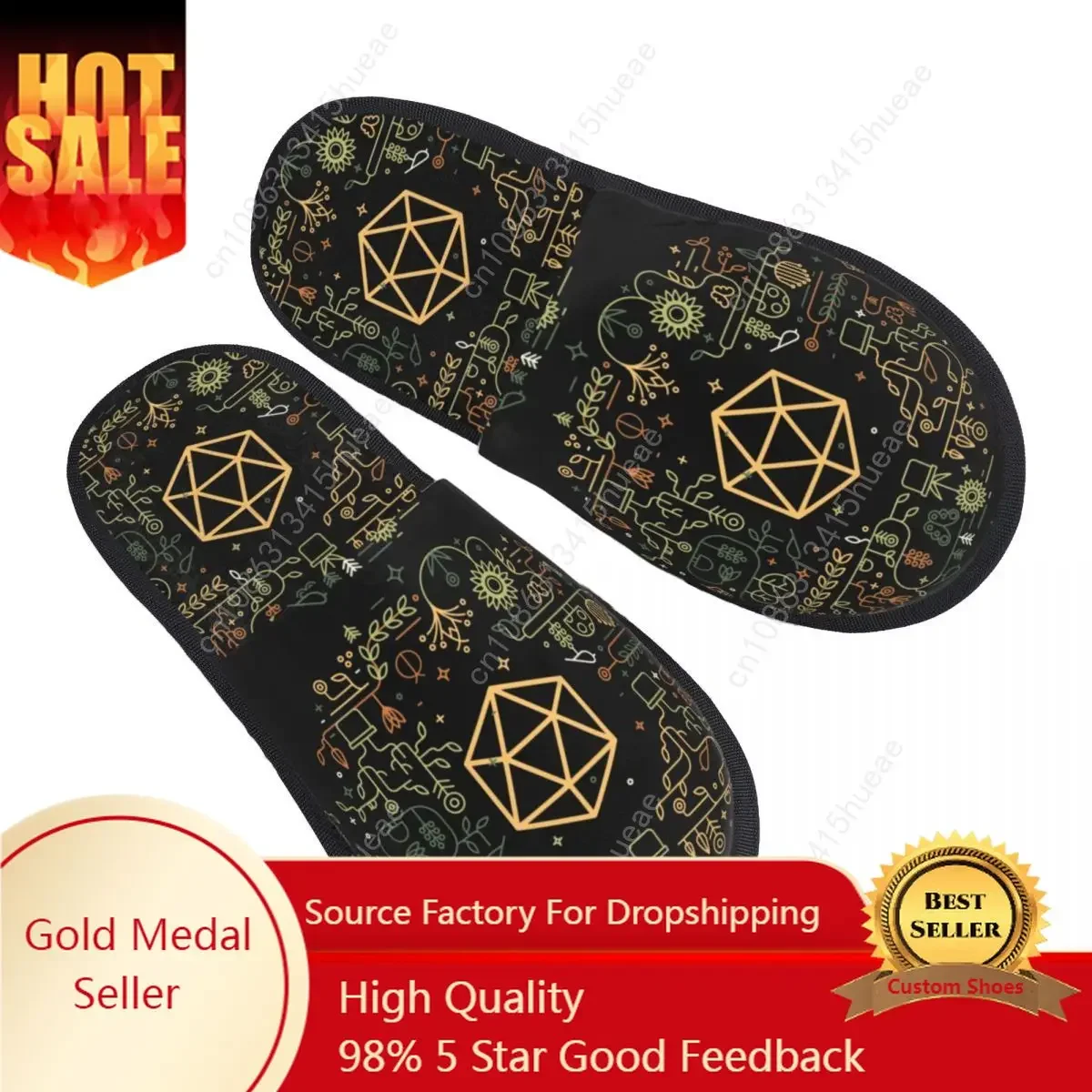 Dice Fantasy Dragons DnD Game House Slippers Women Cozy Memory Foam Slip On Hotel Slipper Shoes
Dice Fantasy Dragons DnD Game House Slippers Women Cozy Memory Foam Slip On Hotel Slipper Shoes