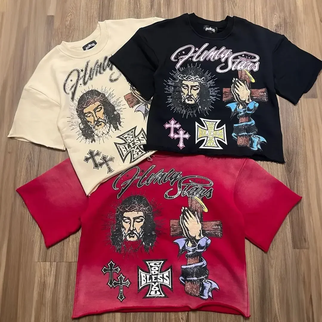 Resurrection King print pattern t-shirt oversized y2k top for couples Gothic women clothing Harajuku Gothic cotton shirt
Resurrection King print pattern t-shirt oversized y2k top for couples Gothic women clothing Harajuku Gothic cotton shirt