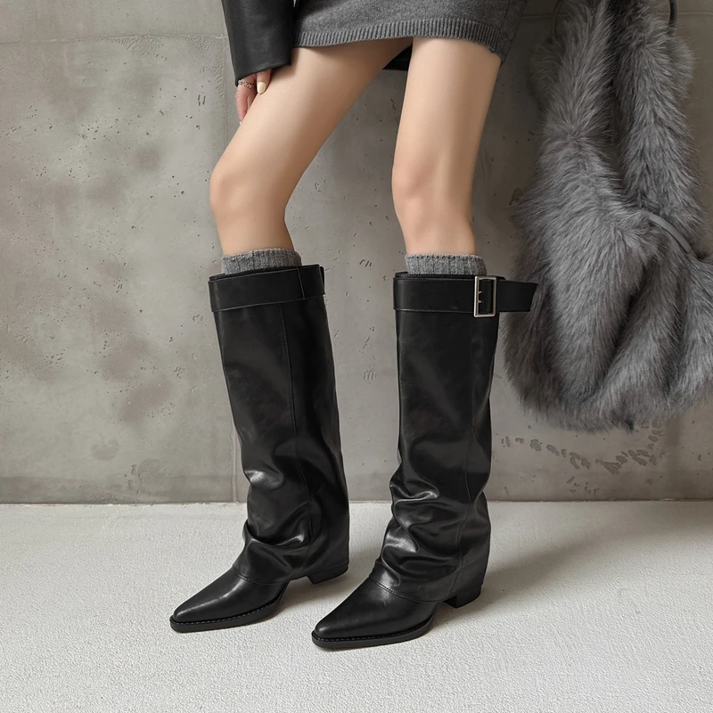 2026 Winter Women Shoes Genuine Leather Knee High Boots Thick Heels Long Motorcycle Boots Quality Warm High Knight Boots Shoes
2026 Winter Women Shoes Genuine Leather Knee High Boots Thick Heels Long Motorcycle Boots Quality Warm High Knight Boots Shoes