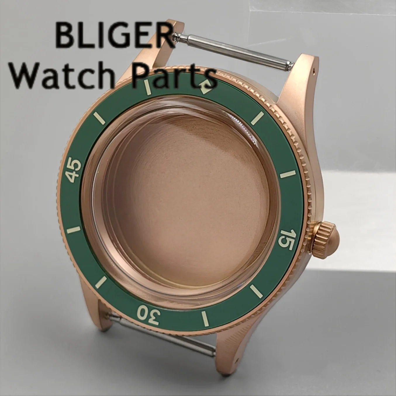 BLIGER Rose Gold 100M Steel Dive Watch Case For NH35 NH36 PT5000 Miyota9015 Domed Coated Glass Ceramic Insert Vintage 50-Fathoms
BLIGER Rose Gold 100M Steel Dive Watch Case For NH35 NH36 PT5000 Miyota9015 Domed Coated Glass Ceramic Insert Vintage 50-Fathoms