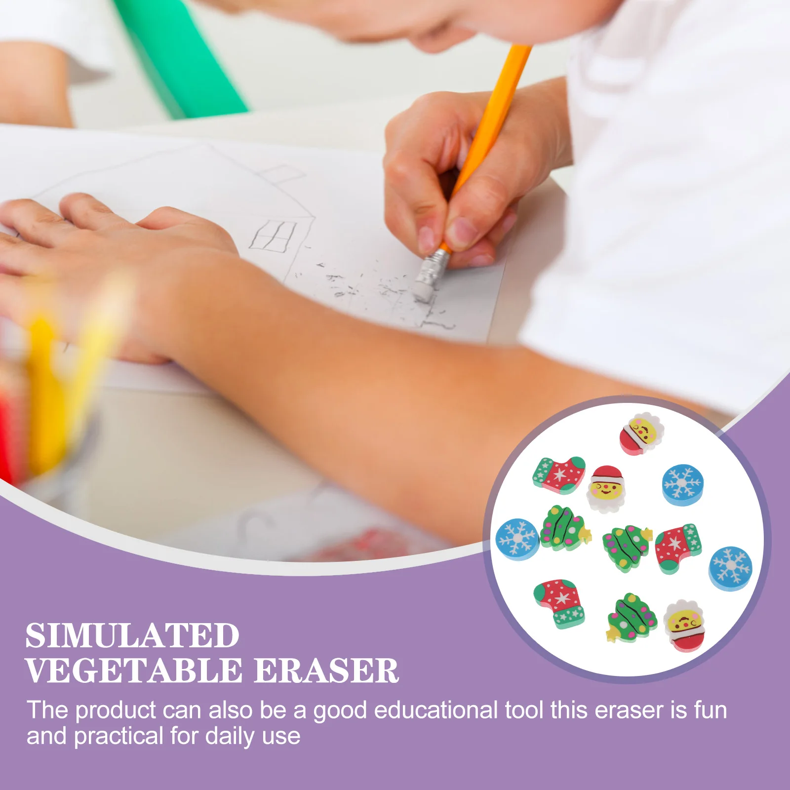 3 Boxes Christmas Stationery Rubber Erasers Pencil Child Prize for Writing School Cartoon Synthetic
3 Boxes Christmas Stationery Rubber Erasers Pencil Child Prize for Writing School Cartoon Synthetic