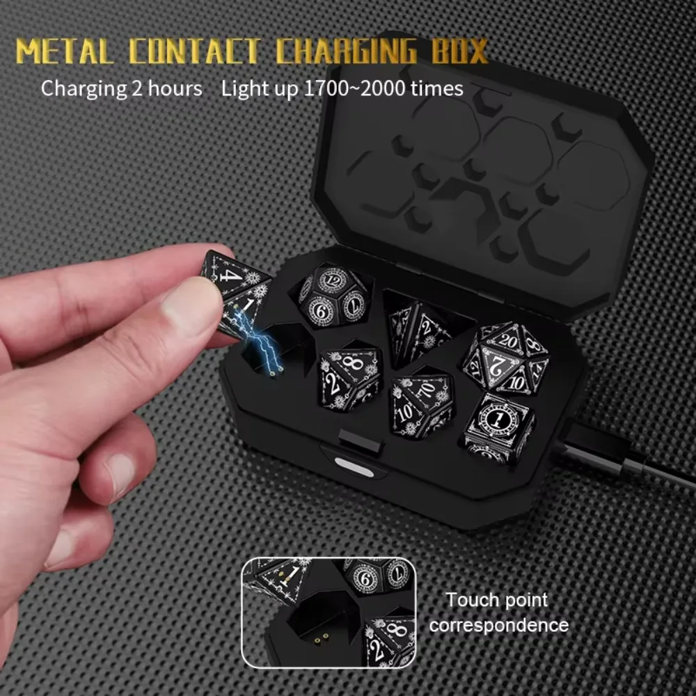 7Pcs/set Electronic Luminous DND LED Dice Set Rechargeable Motion Activated Polyhedral Dice Dungeons and Dragons
7Pcs/set Electronic Luminous DND LED Dice Set Rechargeable Motion Activated Polyhedral Dice Dungeons and Dragons