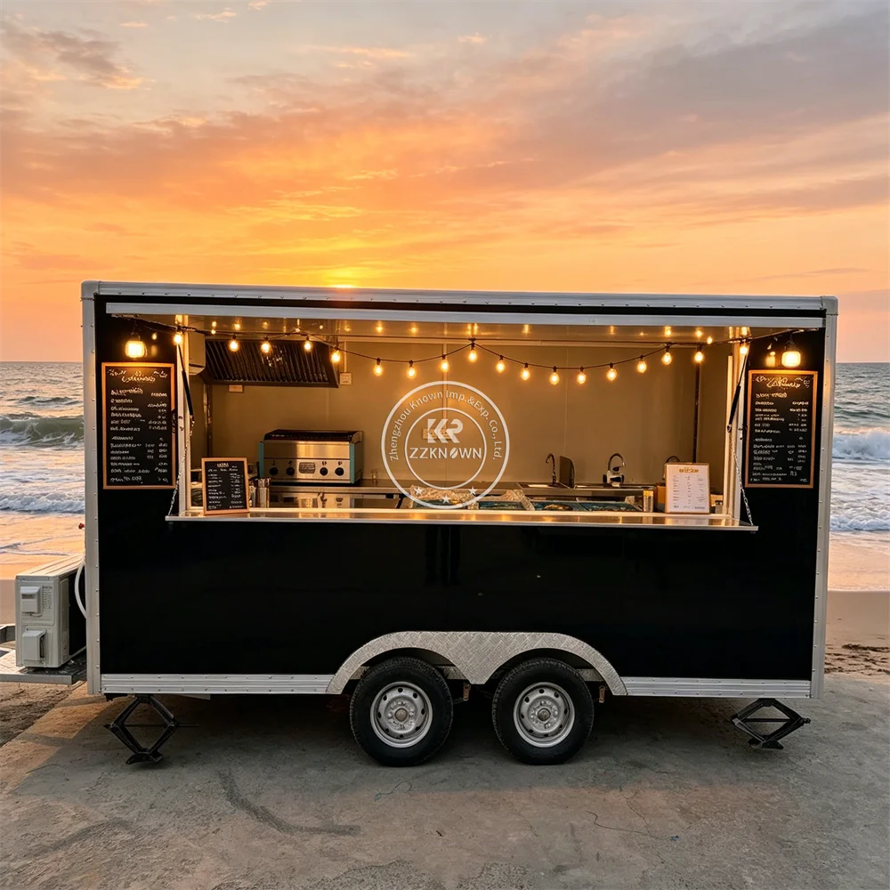 Concession Stand Bubble Tea BBQ Food Truck Mobile Kitchen Trailer Commercial Coffee Ice Cream Food Trailer with Refrigerator
Concession Stand Bubble Tea BBQ Food Truck Mobile Kitchen Trailer Commercial Coffee Ice Cream Food Trailer with Refrigerator
