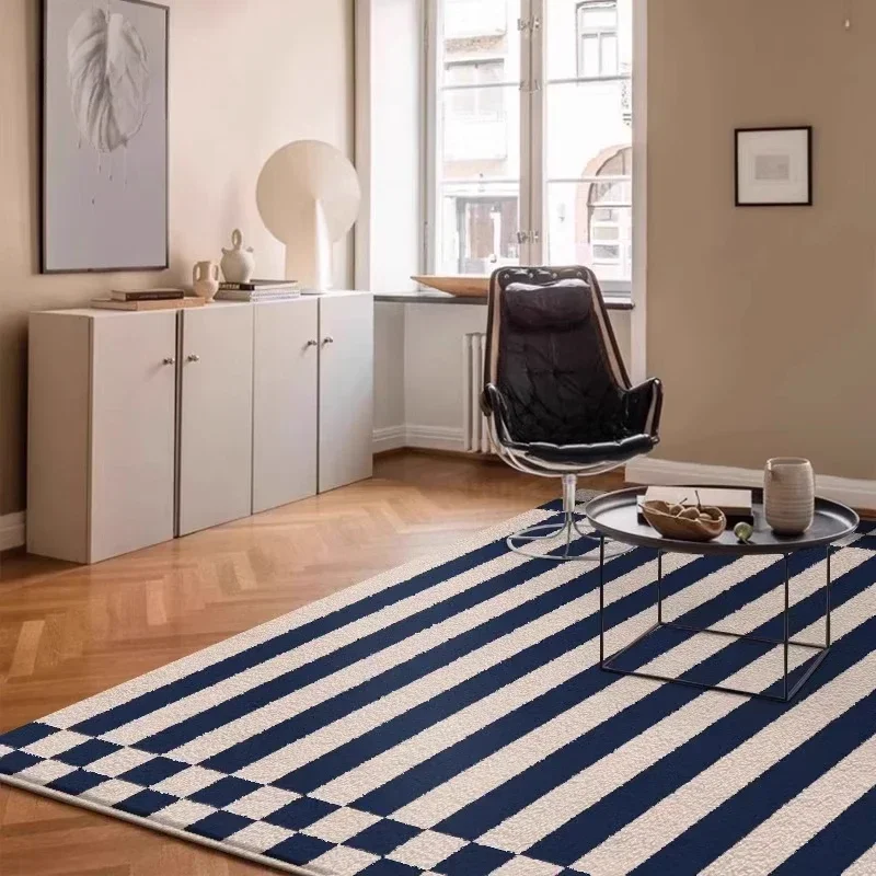 Blue White Plaid Living Room Carpet Soft Comfortable Carpets Waterproof Non-Slip Coffee Table Rug Simple Art Computer Chair Rugs
Blue White Plaid Living Room Carpet Soft Comfortable Carpets Waterproof Non-Slip Coffee Table Rug Simple Art Computer Chair Rugs