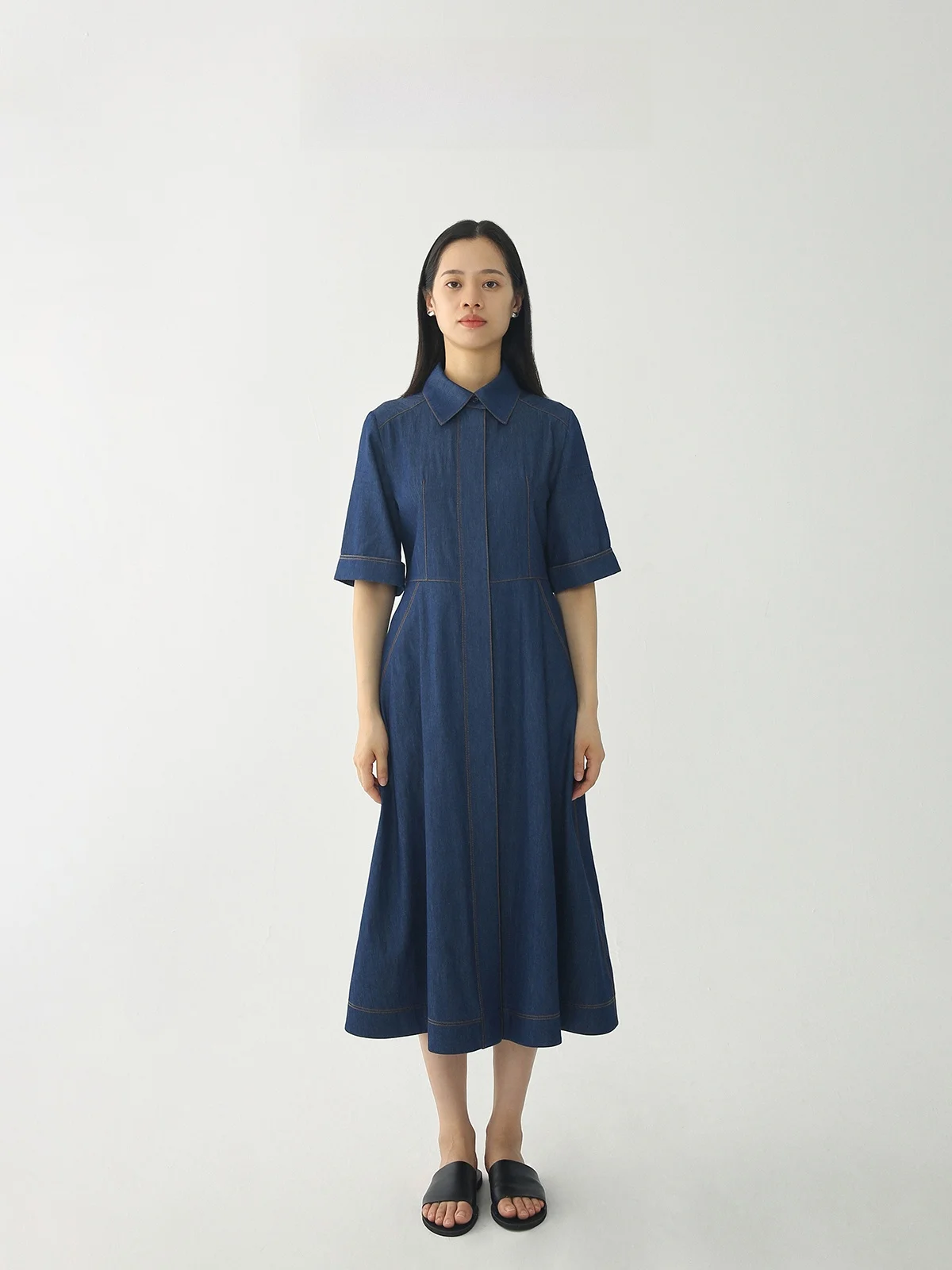 Новое женское длинное платье Brand Lin Zhi: элегантное джинсовое платье-миди из хлопка А-силуэта для офиса и повседневной носки, весна-осень
Новое женское длинное платье Brand Lin Zhi: элегантное джинсовое платье-миди из хлопка А-силуэта для офиса и повседневной носки, весна-осень