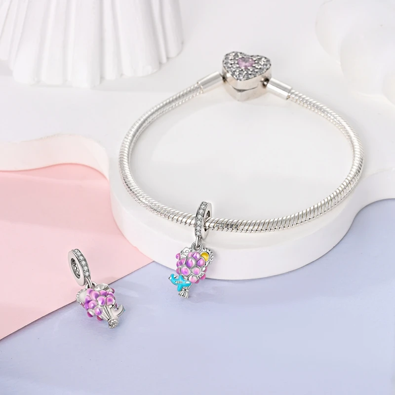 Original Charms 925 Silver Pink Balloons and Blue Airplane Pendant Beads Fit Bracelet Women Jewelry Making Diy Gift Accessory
Original Charms 925 Silver Pink Balloons and Blue Airplane Pendant Beads Fit Bracelet Women Jewelry Making Diy Gift Accessory