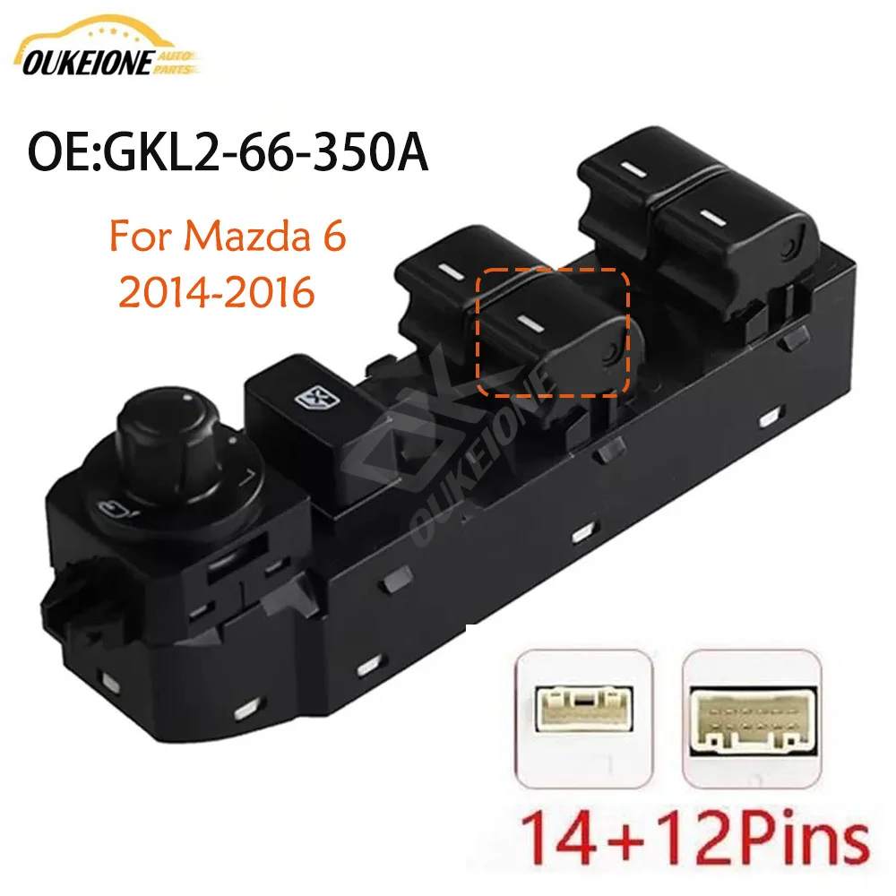 Left Driver Side for Mazda 6 2014 2015 2016 Electric Master Power Window Control Switch Lifter Button GKL2-66-350A GKL266350A
Left Driver Side for Mazda 6 2014 2015 2016 Electric Master Power Window Control Switch Lifter Button GKL2-66-350A GKL266350A