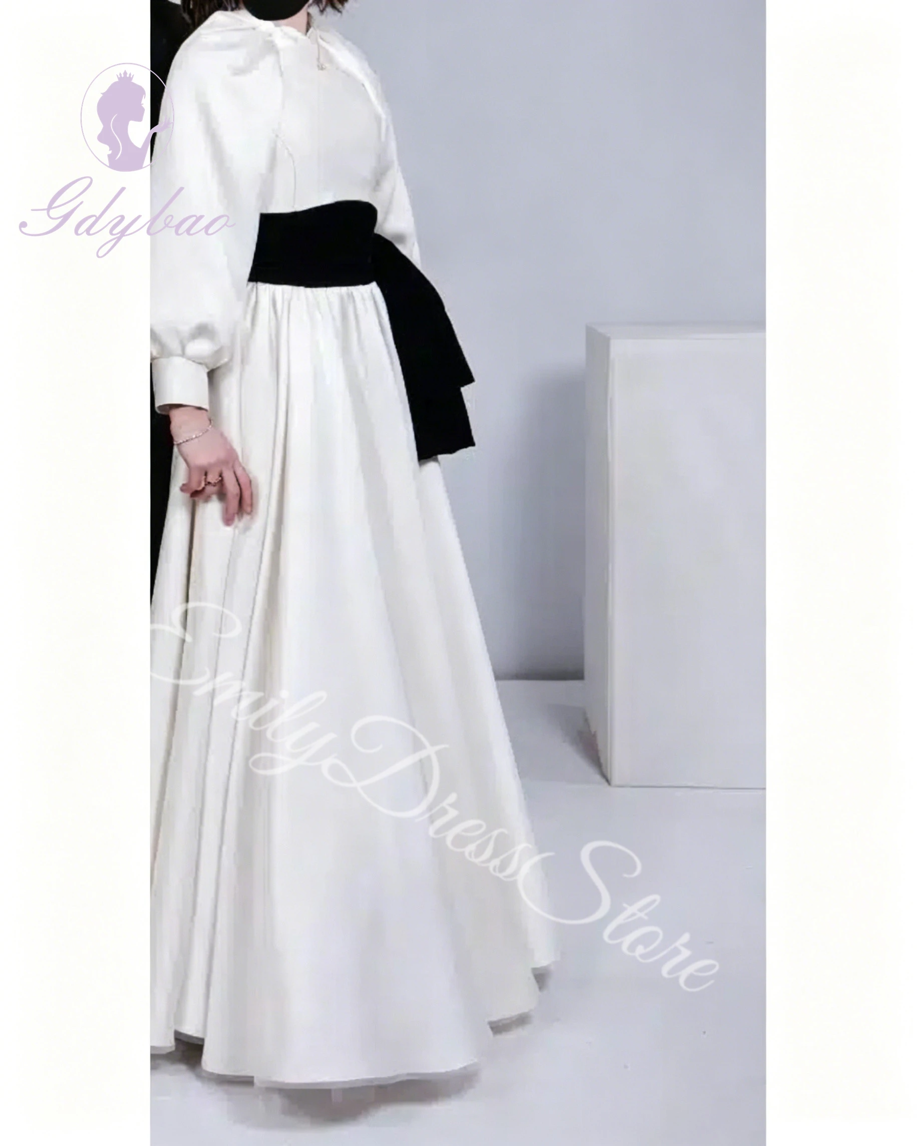 Customized Satin Evening Dress Women Modest Bridesmaid With Belt Full Sleeves Bridal Elegant Long Ball Gowns Pageant Dress
Customized Satin Evening Dress Women Modest Bridesmaid With Belt Full Sleeves Bridal Elegant Long Ball Gowns Pageant Dress
