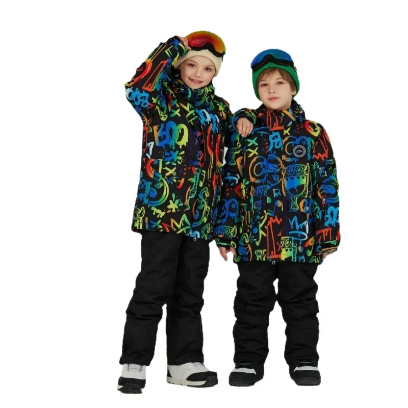 Children's Cartoon Hooded Ski Suit Set, Full Set of Veneer and Double Board Thickened Warm Outdoor Ski Suit
Children's Cartoon Hooded Ski Suit Set, Full Set of Veneer and Double Board Thickened Warm Outdoor Ski Suit