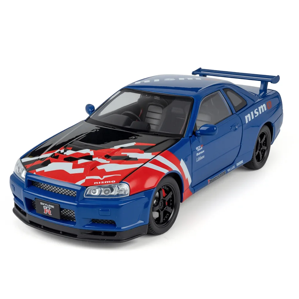 Simulation 1 to 24GTR facelifted version alloy sports car model ornament toys wholesale gifts
Simulation 1 to 24GTR facelifted version alloy sports car model ornament toys wholesale gifts