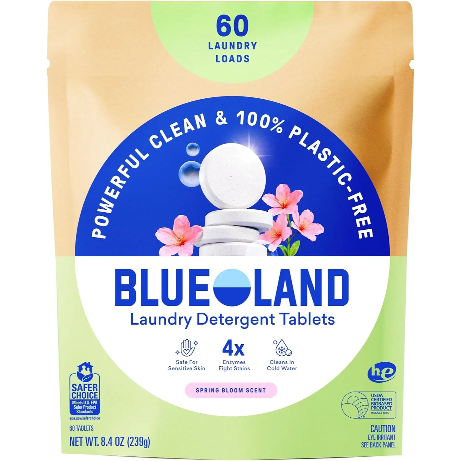 Laundry Detergent Tablets 60 Count Spring Bloom Scent Plastic-Free Pods Alternative for Sensitive Skin Gentle on Clothes
Laundry Detergent Tablets 60 Count Spring Bloom Scent Plastic-Free Pods Alternative for Sensitive Skin Gentle on Clothes