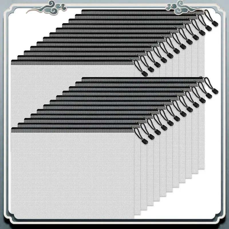 Premium Mesh Zipper Bags,24 Clear Zipper Pockets,A4 Letter Size, Zipper Folder Organizer Storage Bags For School,Office Supplies
Premium Mesh Zipper Bags,24 Clear Zipper Pockets,A4 Letter Size, Zipper Folder Organizer Storage Bags For School,Office Supplies