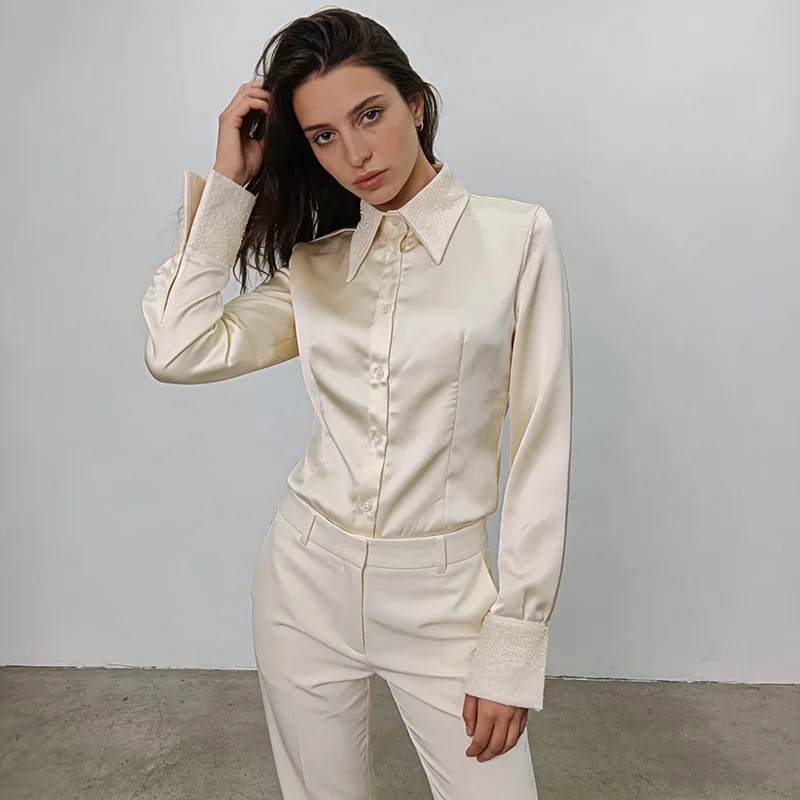 Spring Diamond-Studded Women's Jumpsuit Versatile Madam-Style Shirt Jumpsuit for Fashionable Occasions
Spring Diamond-Studded Women's Jumpsuit Versatile Madam-Style Shirt Jumpsuit for Fashionable Occasions