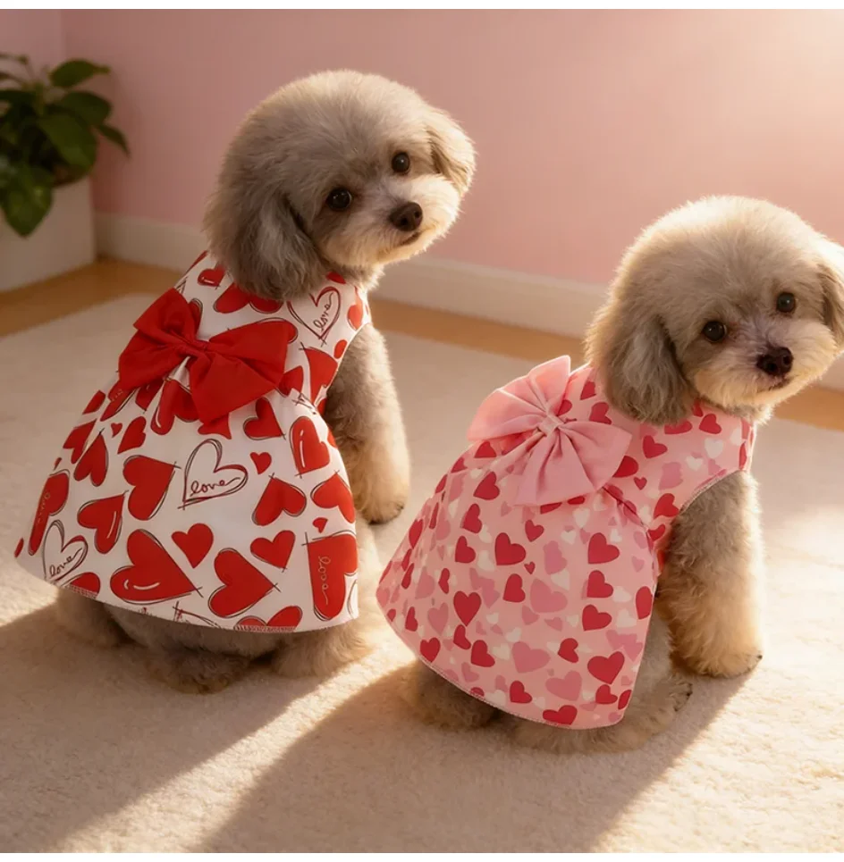 Spring Dog Princess Dress Heart Patten Pet Skirt Cute Dog‘s Summer Dress Bow Lace for Small Medium Puppy Poodle Chihuahua
Spring Dog Princess Dress Heart Patten Pet Skirt Cute Dog‘s Summer Dress Bow Lace for Small Medium Puppy Poodle Chihuahua