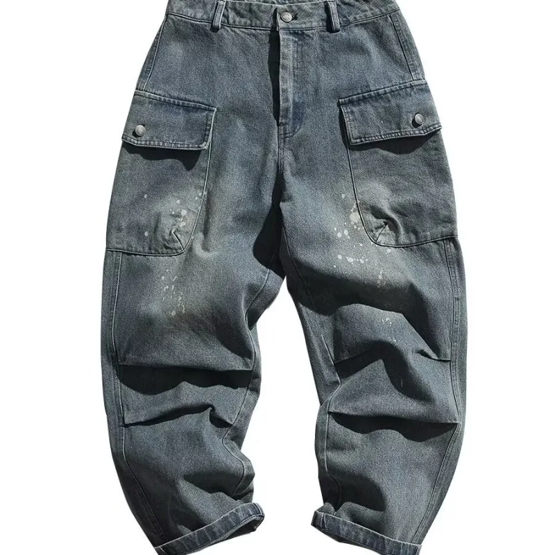 Spring and Autumn New Solid Color American High Street Straight Leg Workwear Jeans Men's Casual Loose Sports High-Quality Pants
Spring and Autumn New Solid Color American High Street Straight Leg Workwear Jeans Men's Casual Loose Sports High-Quality Pants