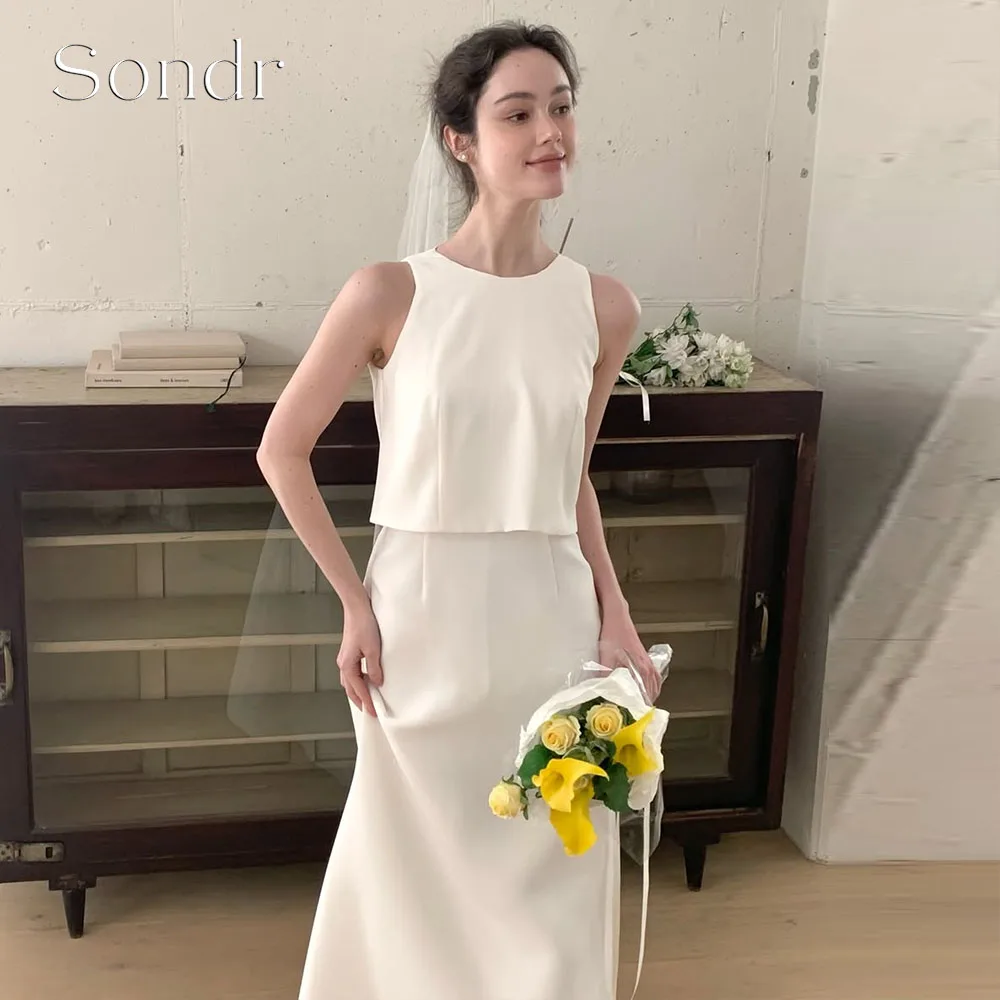 Sondr Customized 2 Pieces Korean Wedding Dresses O-Neck Sleeveless Coat A Line Wedding Reception Dresses Photo Shoot 2026
Sondr Customized 2 Pieces Korean Wedding Dresses O-Neck Sleeveless Coat A Line Wedding Reception Dresses Photo Shoot 2026