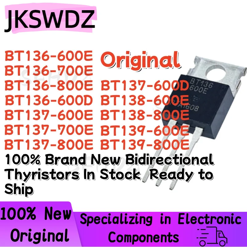 10PCS BT136-600E BT136-700E BT136-800E BT136-600D BT137-600E BT137-700E BT137-800E BT137-600D BT138-600E BT138-800E BT139-600E
10PCS BT136-600E BT136-700E BT136-800E BT136-600D BT137-600E BT137-700E BT137-800E BT137-600D BT138-600E BT138-800E BT139-600E