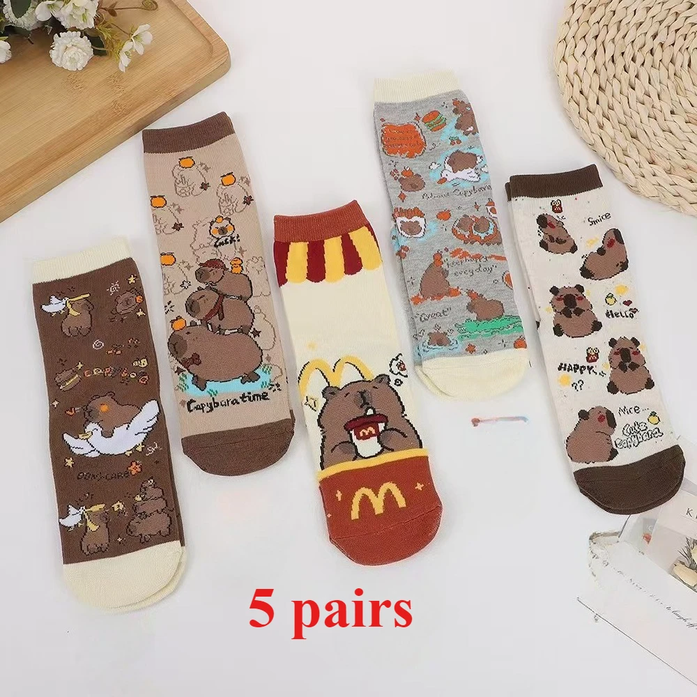 5 пар весенне-летних нейтральных носков с милым плюшевым мишкой, носки средней длины, удобные и мягкие повседневные носки в стиле ретро
5 пар весенне-летних нейтральных носков с милым плюшевым мишкой, носки средней длины, удобные и мягкие повседневные носки в стиле ретро