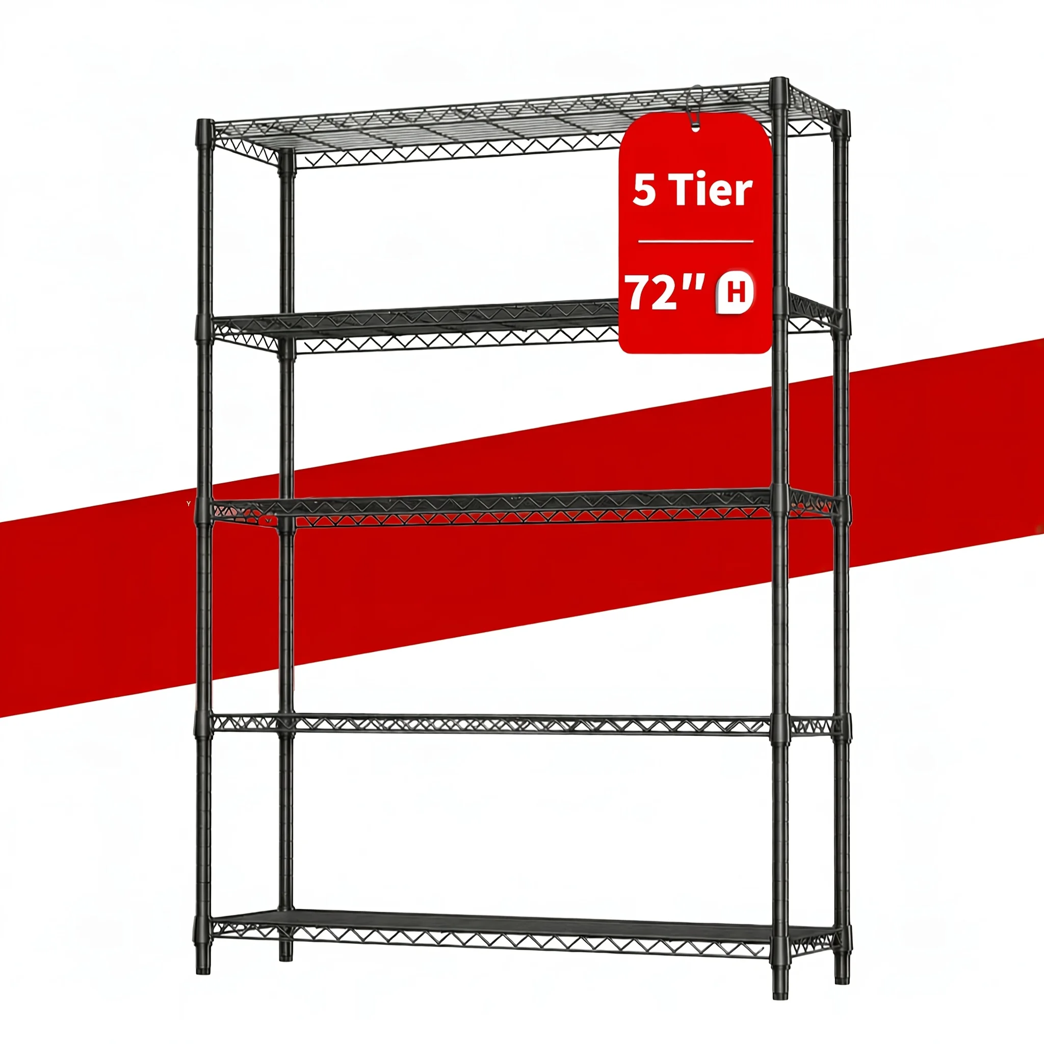 IZEUK 4/5 Tier Metal Storage Rack Tall Wire Shelving Deep Storage Shelves Tall Metal Shelving Unit Adjustable Height, Easy Assem
IZEUK 4/5 Tier Metal Storage Rack Tall Wire Shelving Deep Storage Shelves Tall Metal Shelving Unit Adjustable Height, Easy Assem