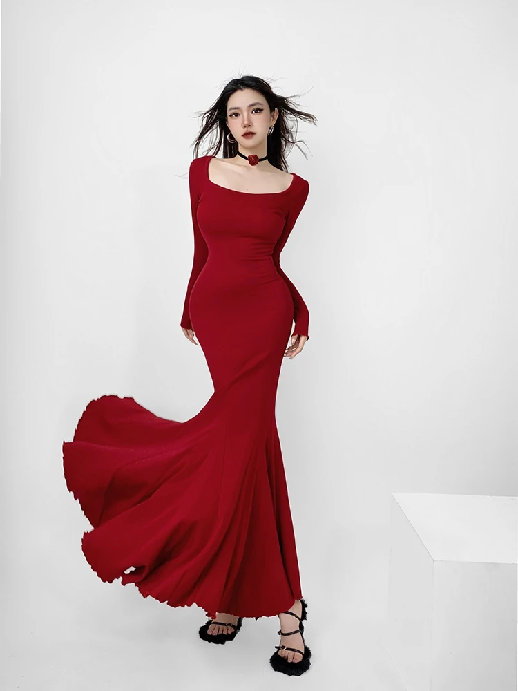 Red Fi Tail Long Dr Женское платье Pure Desire Весна Осень Зима Длинное свеч U-Neline Боди с запахом вокруг юбки
Red Fi Tail Long Dr Женское платье Pure Desire Весна Осень Зима Длинное свеч U-Neline Боди с запахом вокруг юбки