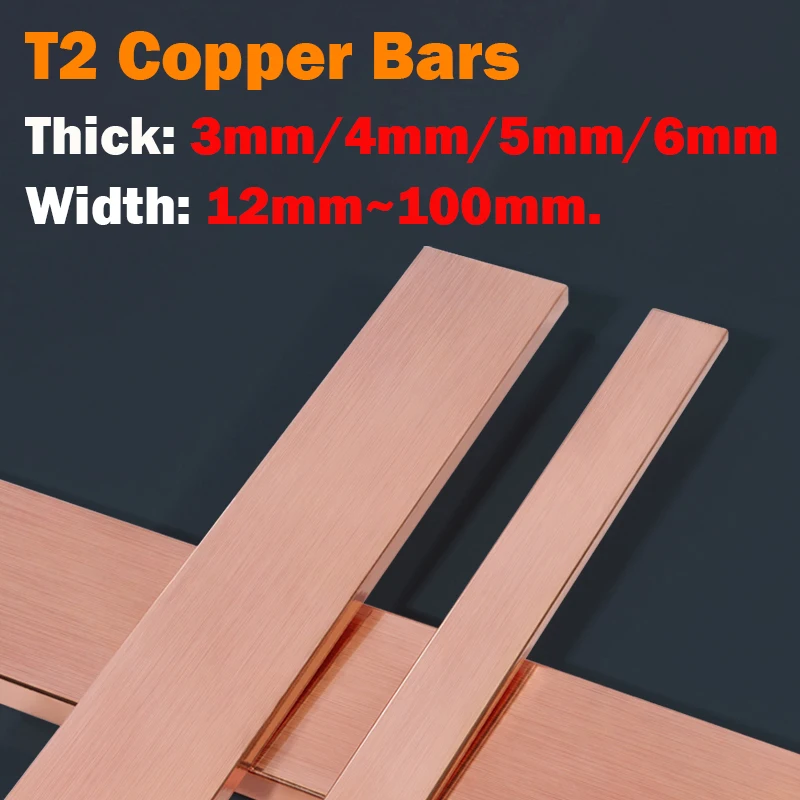 T2 Purple Red Copper Sheet Thickness:3mm 4mm 5mm 6mm Width:12mm~100mm. Copper Flat Bar Plate Strip Many Sizes and Lengths
T2 Purple Red Copper Sheet Thickness:3mm 4mm 5mm 6mm Width:12mm~100mm. Copper Flat Bar Plate Strip Many Sizes and Lengths