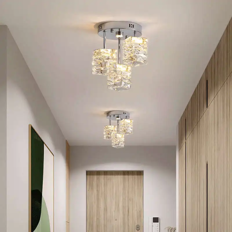 Modern and Simple Round Crystal Ceiling Lamps Living Rooms Bedrooms Corridors Single Double-layer Corridor Ceiling Pendant Lamp 
Modern and Simple Round Crystal Ceiling Lamps Living Rooms Bedrooms Corridors Single Double-layer Corridor Ceiling Pendant Lamp
