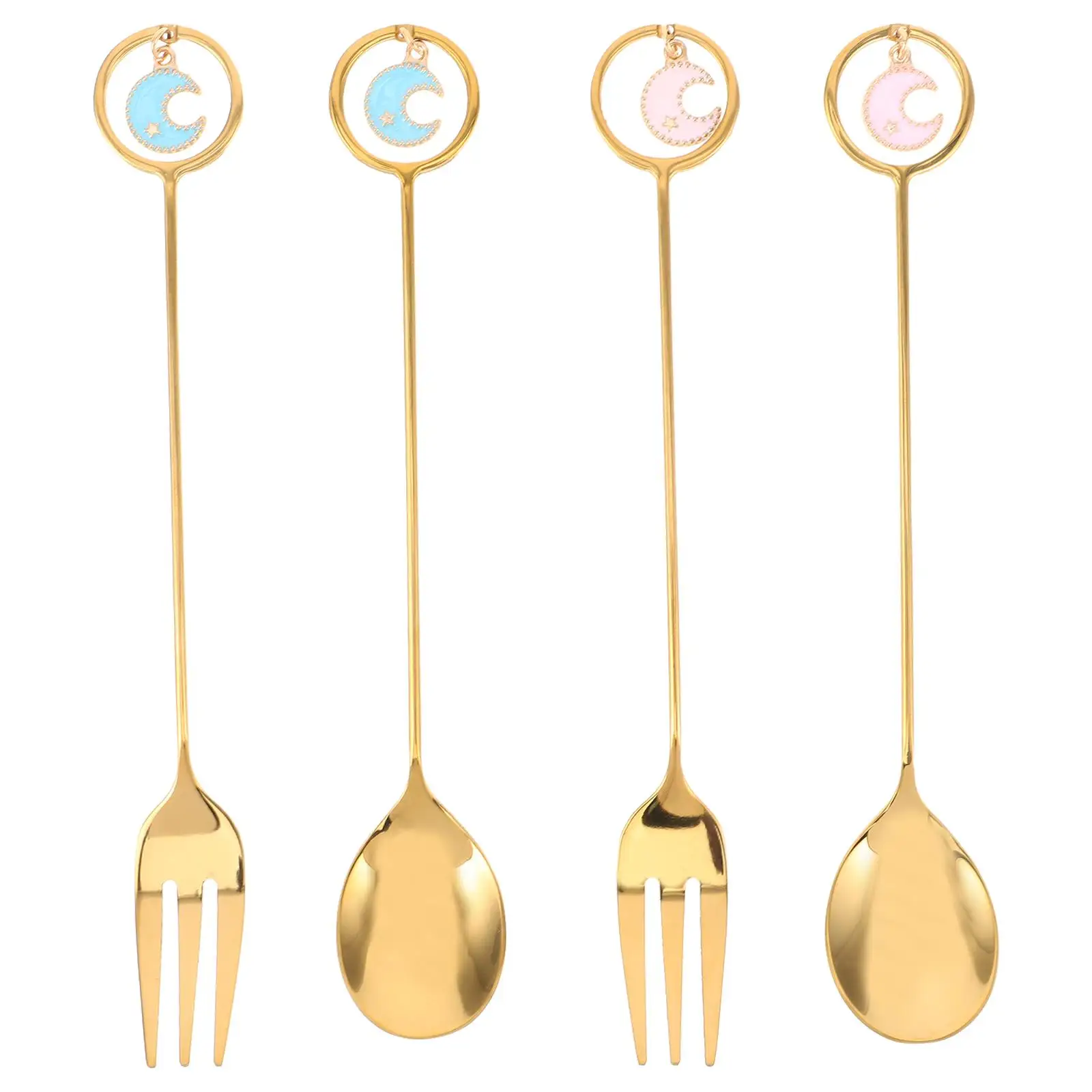 4 Pcs Star Moon Spoon Fork Set Tea Spoons Mini Hot Chocolate Stirring Cappuccino Novelty Teaspoon Salad Coffee
4 Pcs Star Moon Spoon Fork Set Tea Spoons Mini Hot Chocolate Stirring Cappuccino Novelty Teaspoon Salad Coffee