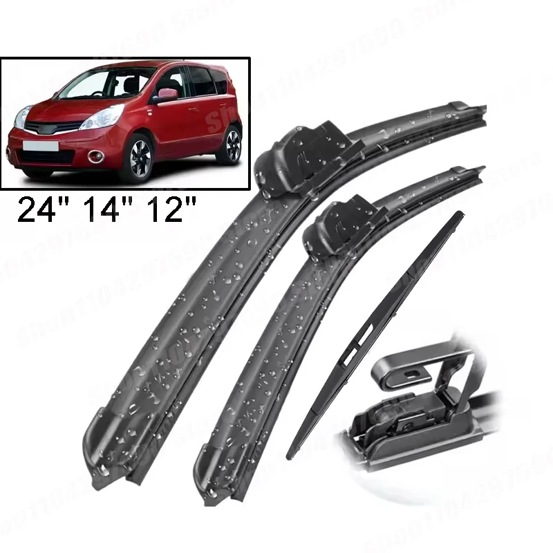 Wiper Front & Rear Wiper Blades Set Kit For Nissan Note E11 2004 - 2013 Windshield Windscreen Window Brush 24"+14"+12"
Wiper Front & Rear Wiper Blades Set Kit For Nissan Note E11 2004 - 2013 Windshield Windscreen Window Brush 24"+14"+12"