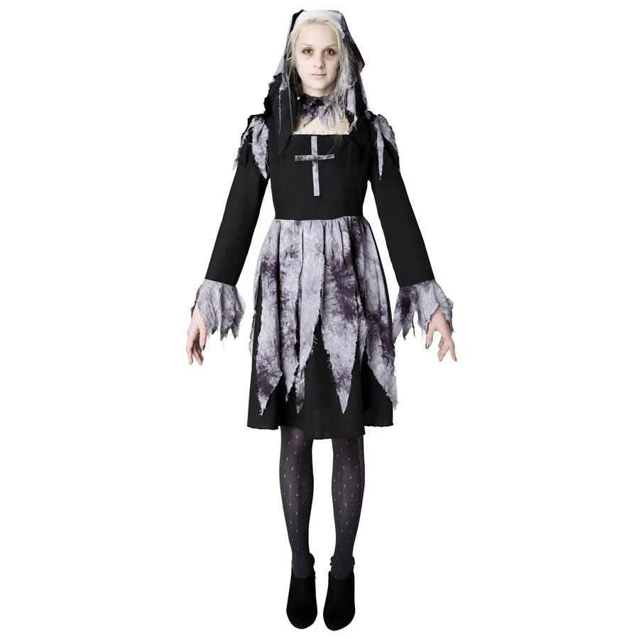 Halloween Adult Cosplay Scary Nun Cross Maria Dress Costume Horror Themed Role Playing Carnival Party Fancy Dress Outfit
Halloween Adult Cosplay Scary Nun Cross Maria Dress Costume Horror Themed Role Playing Carnival Party Fancy Dress Outfit