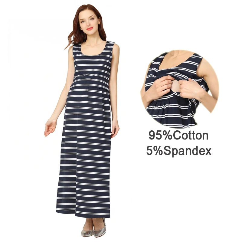 Летнее длинное платье для беременных большого размера, платье без рукавов из хлопка в полоску для кормления, платья-майки для послеродовой одежды
Летнее длинное платье для беременных большого размера, платье без рукавов из хлопка в полоску для кормления, платья-майки для послеродовой одежды