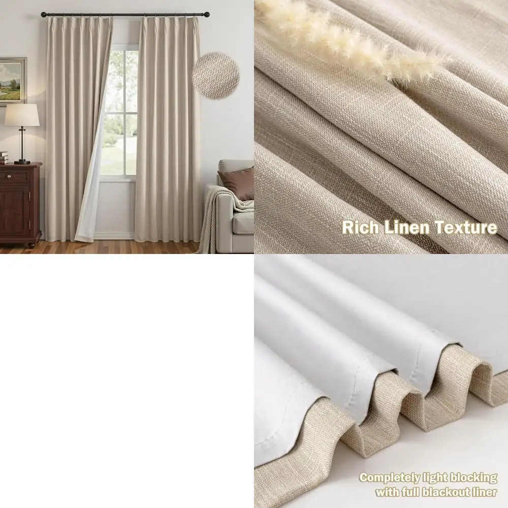 Pinch Pleated 100% Blackout Curtains, 40 Wide, 102 Long, 2 Panels, Suitable for Living Room and Bedroom
Pinch Pleated 100% Blackout Curtains, 40 Wide, 102 Long, 2 Panels, Suitable for Living Room and Bedroom