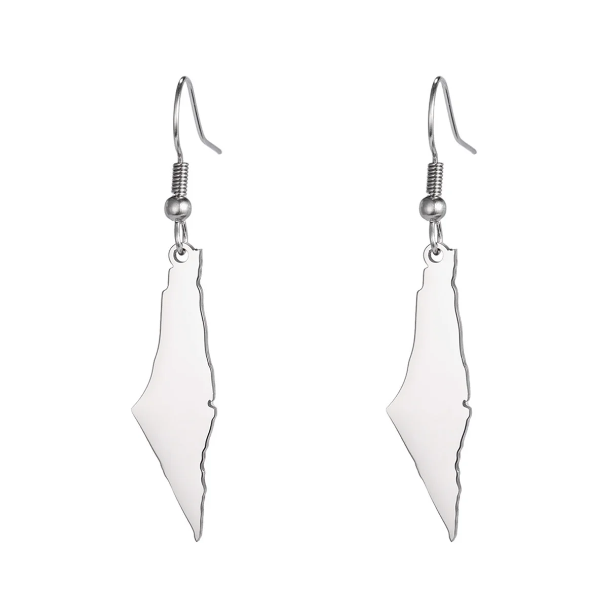 A96Q-B Silver Color Palestine Map Dangle Earrings Women Country Geography Map Pendent Earring Stainless Jewelry
A96Q-B Silver Color Palestine Map Dangle Earrings Women Country Geography Map Pendent Earring Stainless Jewelry