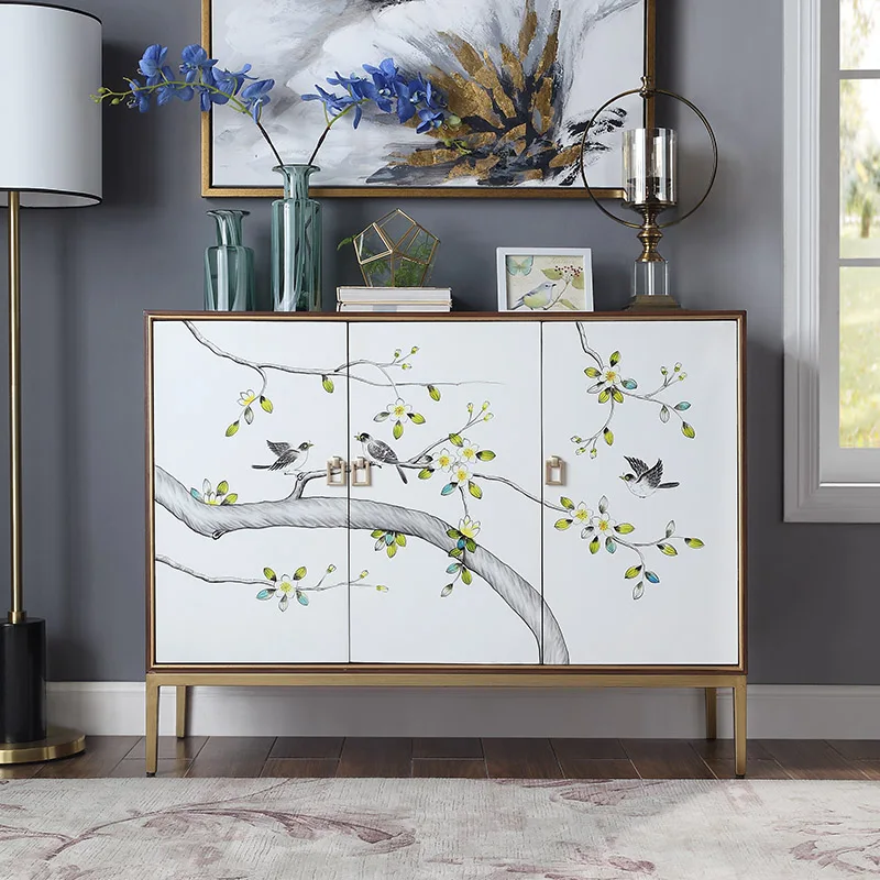 New Chinese-style hom entry partition living room light luxury storage American-style painted chest cabinet
New Chinese-style hom entry partition living room light luxury storage American-style painted chest cabinet