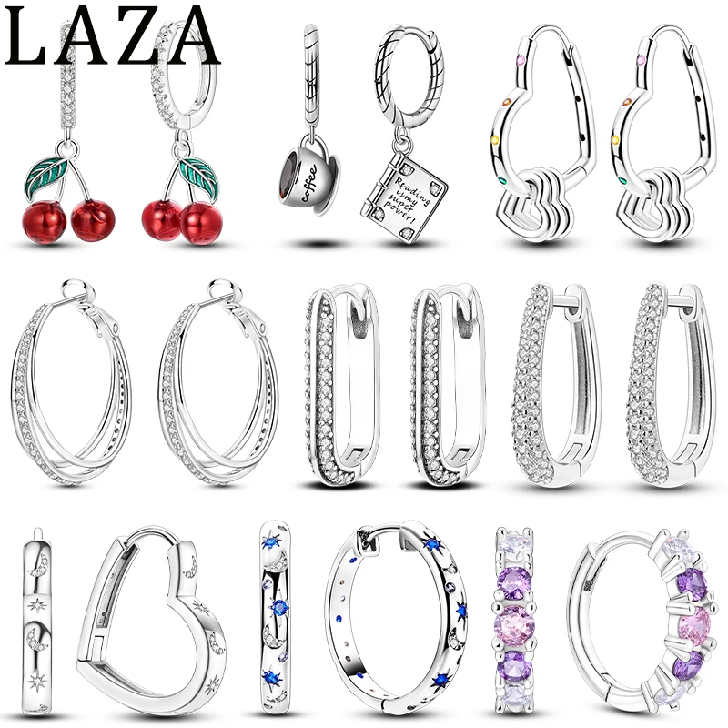 Серьги из стерлингового серебра 925 пробы для женщин Pendientes, оригинальные серьги-кольца со звездой, вишней и сердцем, модные украшения
Серьги из стерлингового серебра 925 пробы для женщин Pendientes, оригинальные серьги-кольца со звездой, вишней и сердцем, модные украшения