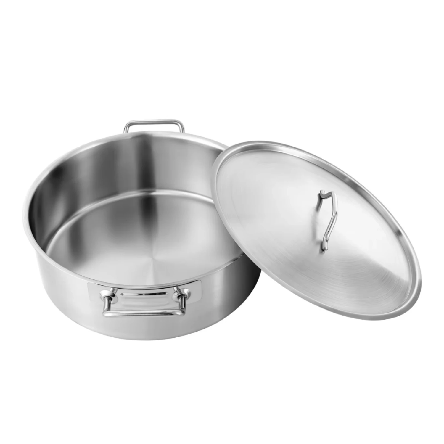 36cm Stainless Steel Stockpot with Sinking Lid and Handle Multifunctional Suitable Cooking Stewing Frying Casserole Silver
36cm Stainless Steel Stockpot with Sinking Lid and Handle Multifunctional Suitable Cooking Stewing Frying Casserole Silver