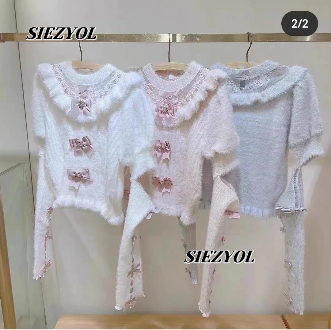 Fuzzy Bowknot Detachable Sleeve Knit Sweater New Autumn/winter Versatile Sweet & Cute Versatile Short Pullover for Women
Fuzzy Bowknot Detachable Sleeve Knit Sweater New Autumn/winter Versatile Sweet & Cute Versatile Short Pullover for Women
