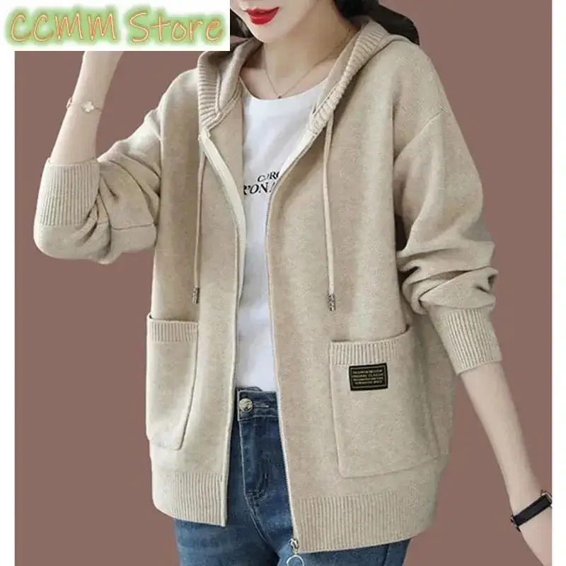 New Women Sweate Cardigan Hooded Jumper Korean Loose Solid Long Sleeve Casual Autumn Winter Thick Warm Knitted Sweaters 
New Women Sweate Cardigan Hooded Jumper Korean Loose Solid Long Sleeve Casual Autumn Winter Thick Warm Knitted Sweaters