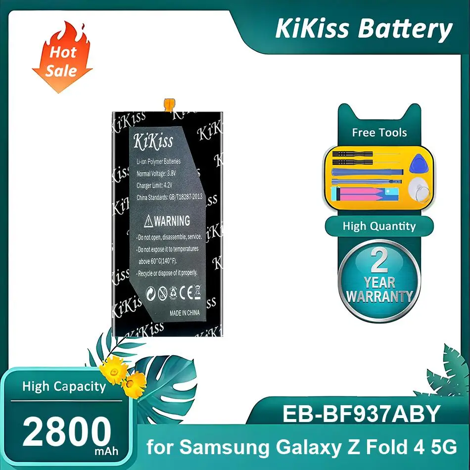 KiKiss Battery for Samsung Galaxy Z Fold 4 5G,EB-BF937ABY,2800mAh
KiKiss Battery for Samsung Galaxy Z Fold 4 5G,EB-BF937ABY,2800mAh