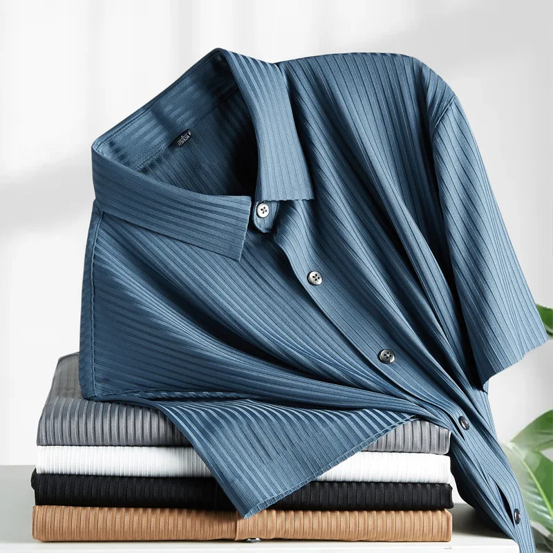 Men's Short Sleeve Dress Shirt - Business Casual Stretch & Non-Iron for Office & Summer
Men's Short Sleeve Dress Shirt - Business Casual Stretch & Non-Iron for Office & Summer