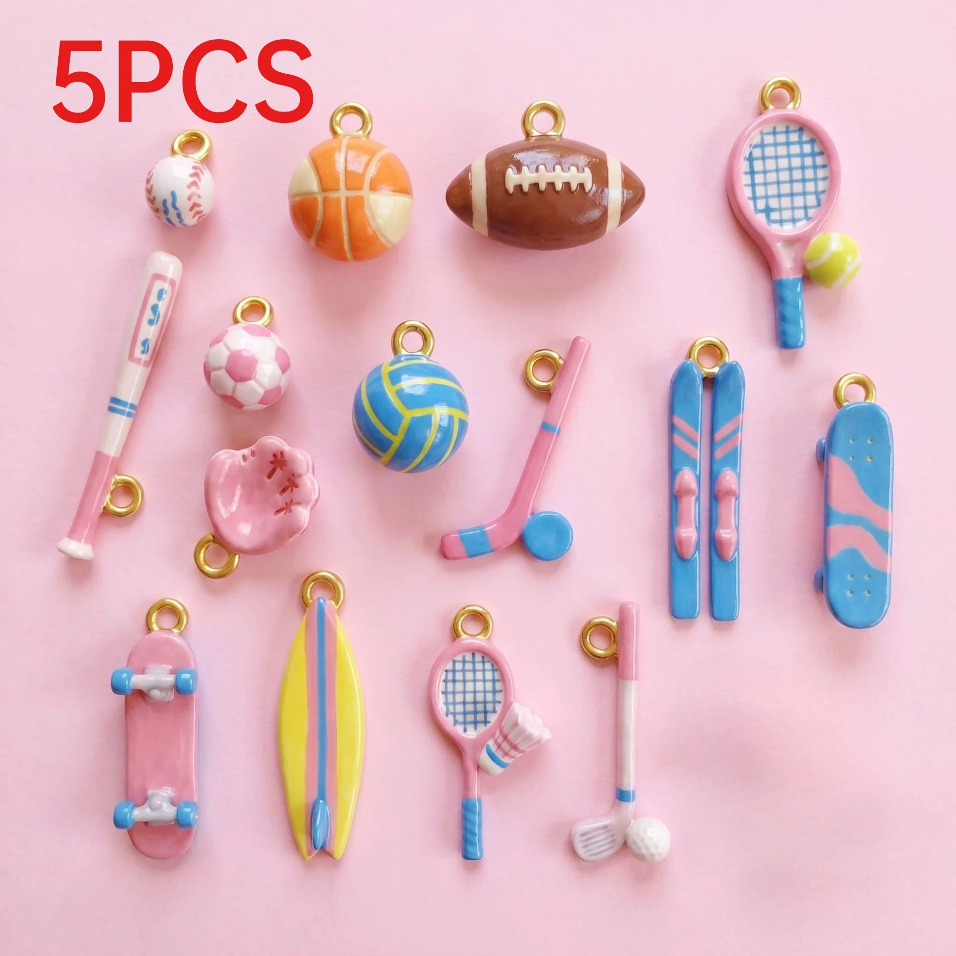 5Pcs Sport Ball Charms Baseball Tennis Soccer Volleyball Badminton Pendants DIY Handmade Jewelry Supplies
5Pcs Sport Ball Charms Baseball Tennis Soccer Volleyball Badminton Pendants DIY Handmade Jewelry Supplies