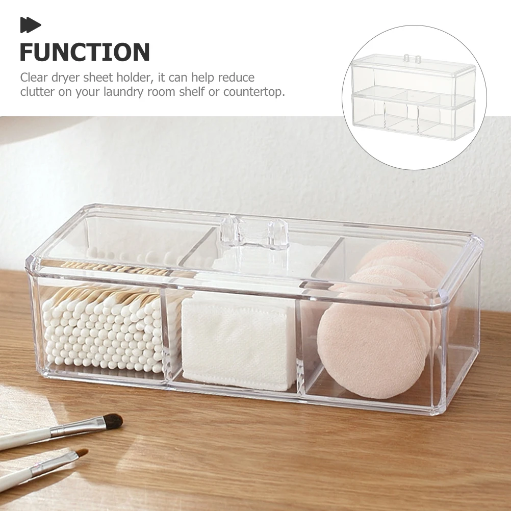Double layer Multi compartment Transparent Storage Household ganizer Clear Dryer Sheets Container Multifunctional Vanity Box
Double layer Multi compartment Transparent Storage Household ganizer Clear Dryer Sheets Container Multifunctional Vanity Box