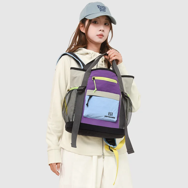 Large Capacity Color Block Travel Backpack Fashion Trendy Brand Sports Computer Bag Cargo Style Drawstring School Bag for Women
Large Capacity Color Block Travel Backpack Fashion Trendy Brand Sports Computer Bag Cargo Style Drawstring School Bag for Women