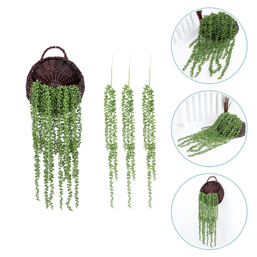 4pcs Fake String Of Pearls Artificial Hanging Plant Lifelike Succulent Rattan Vine For Indoor Outdoor Party Wedding Decor
4pcs Fake String Of Pearls Artificial Hanging Plant Lifelike Succulent Rattan Vine For Indoor Outdoor Party Wedding Decor