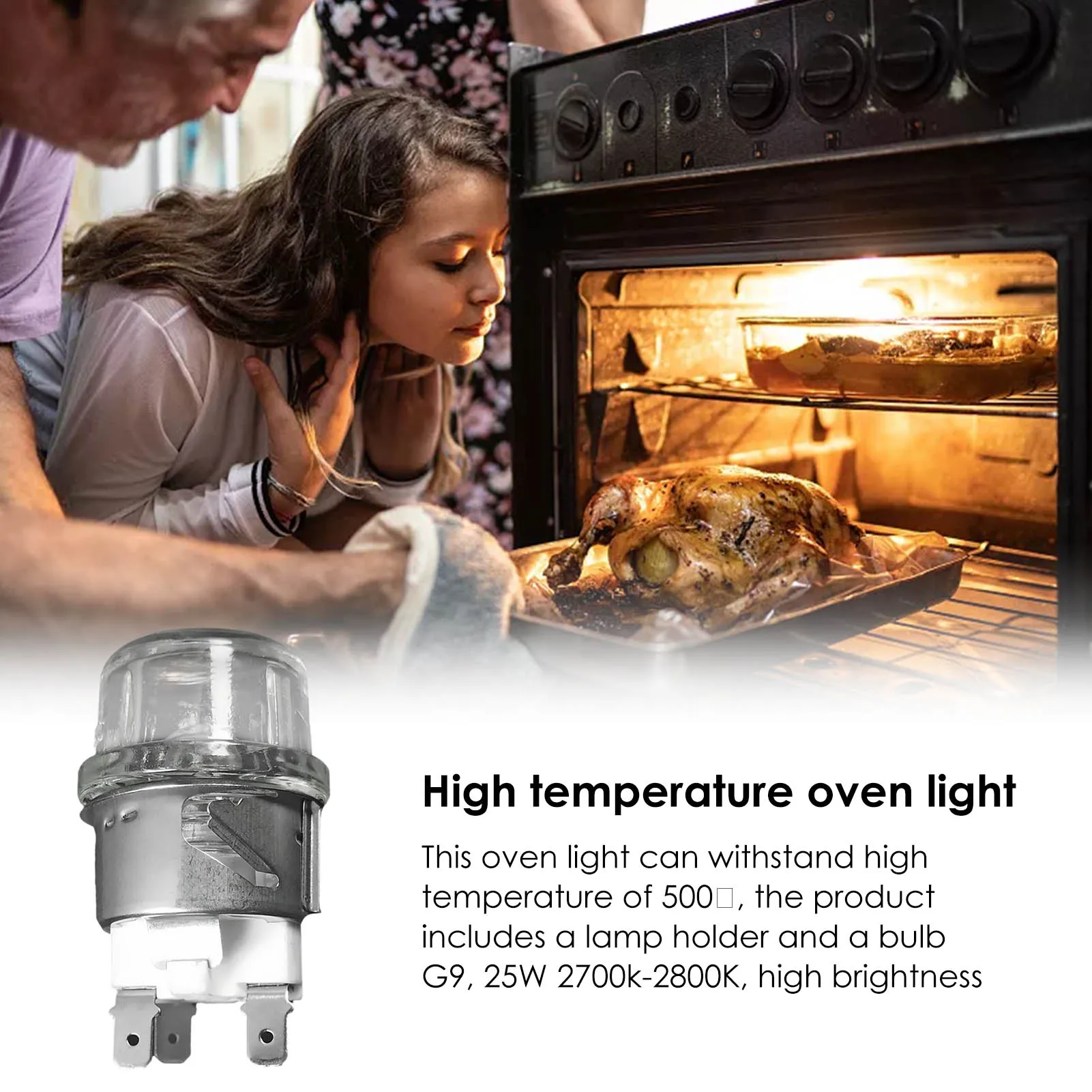 G9 Halogen Bulb 25W 500℃ Oven Microwave Refrigerator Light 220V/110V High Temp Resistant Replacement
G9 Halogen Bulb 25W 500℃ Oven Microwave Refrigerator Light 220V/110V High Temp Resistant Replacement