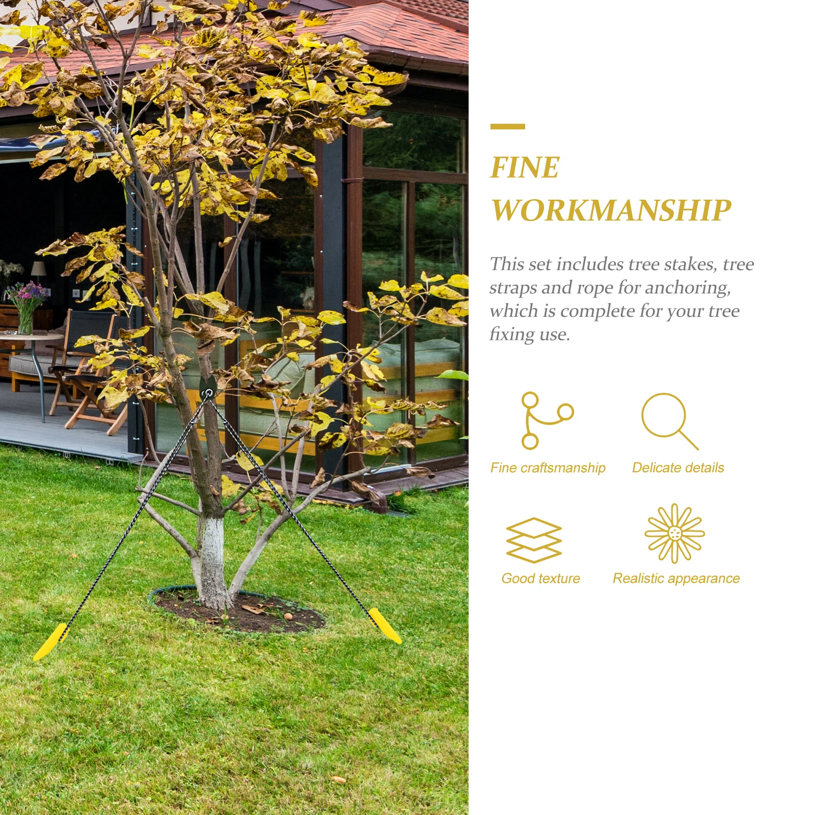 Plastic Tree Stake Kit Durable Nylon Straps Plant Support Anchor Garden Accessories Stakes Set for Small Trees L scaping
Plastic Tree Stake Kit Durable Nylon Straps Plant Support Anchor Garden Accessories Stakes Set for Small Trees L scaping